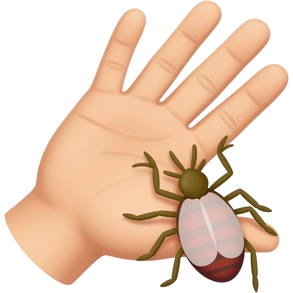 Клещ укусил за руку emoji