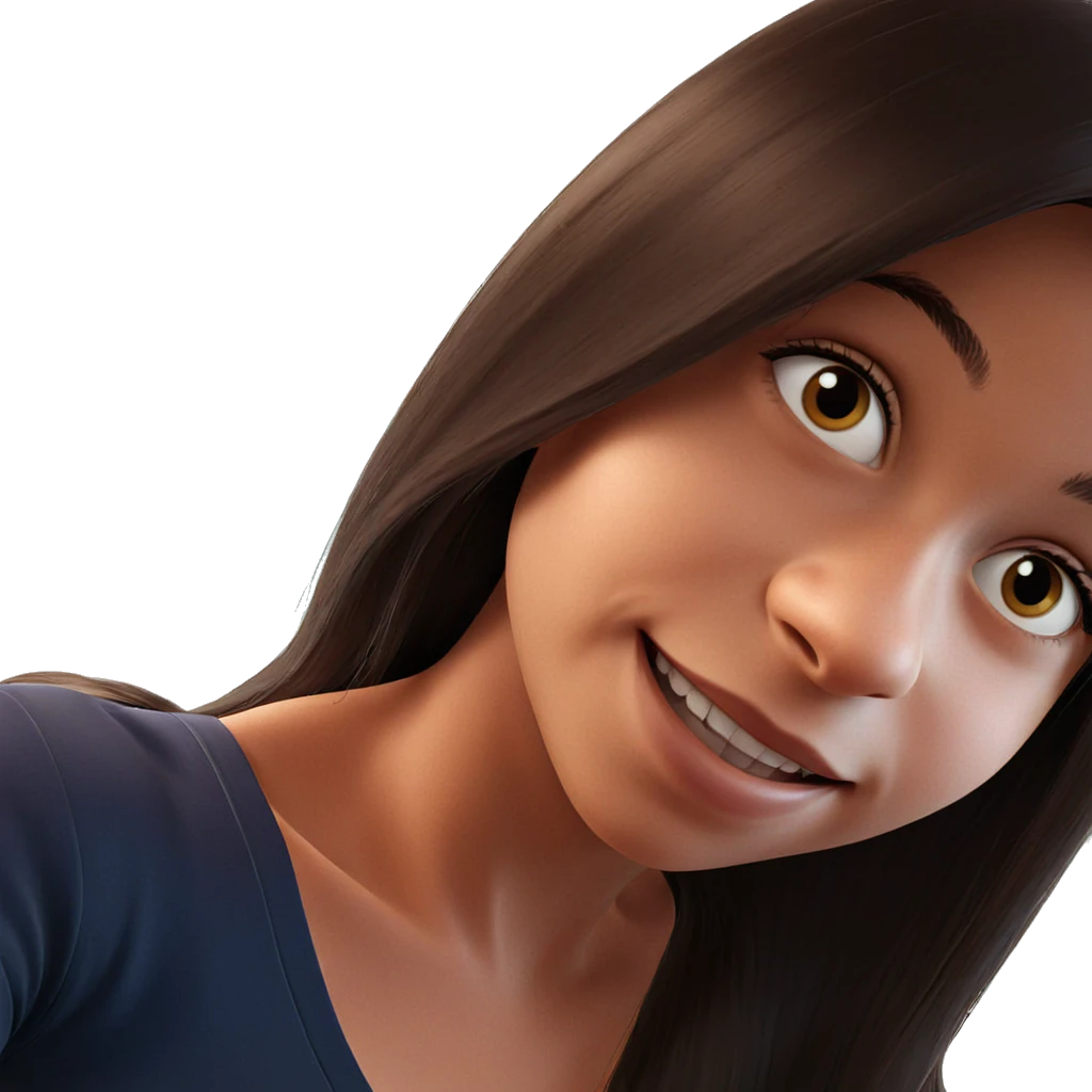 smiling girl with long hair emoji