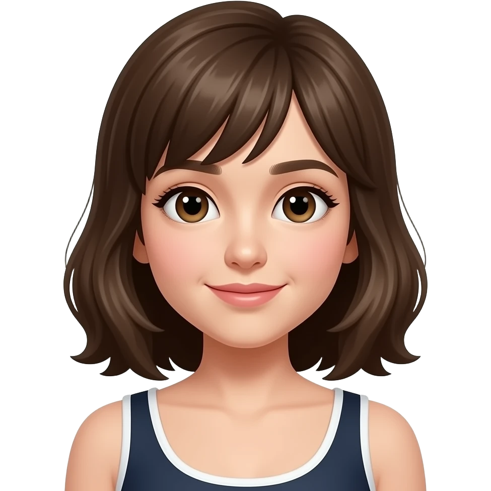 Fille avec le vagin à l’air emoji