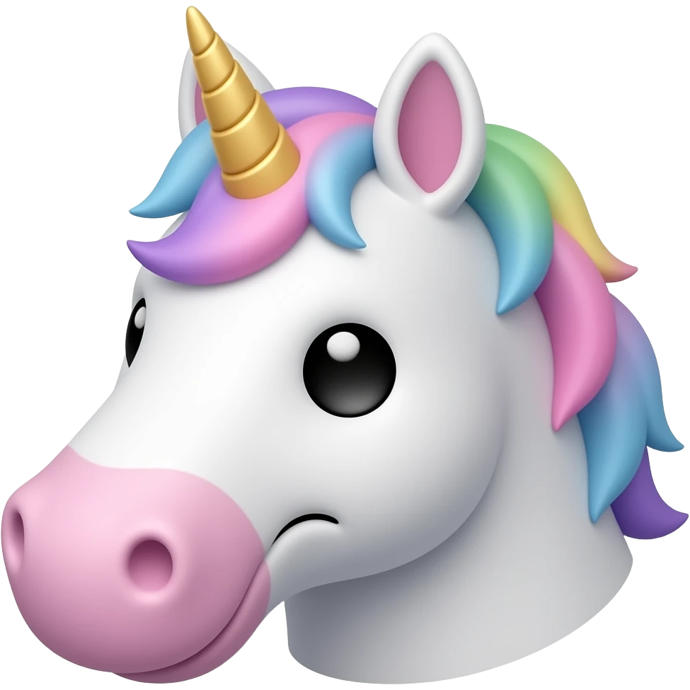 unicorn think head emoji