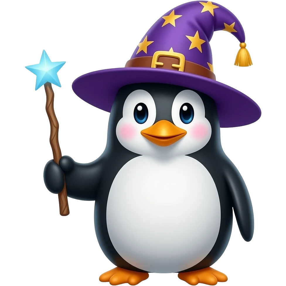 Penguin Wizard emoji