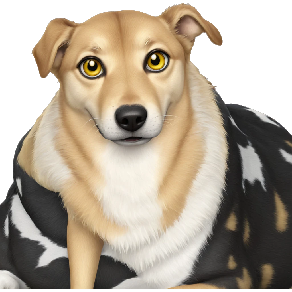 striking yellow eyes of dog emoji