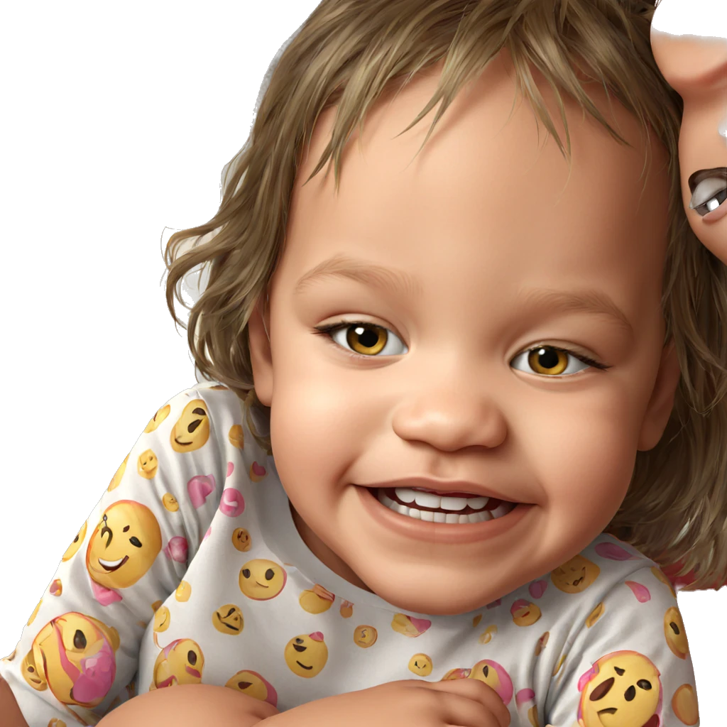 smiling girl in pajamas emoji