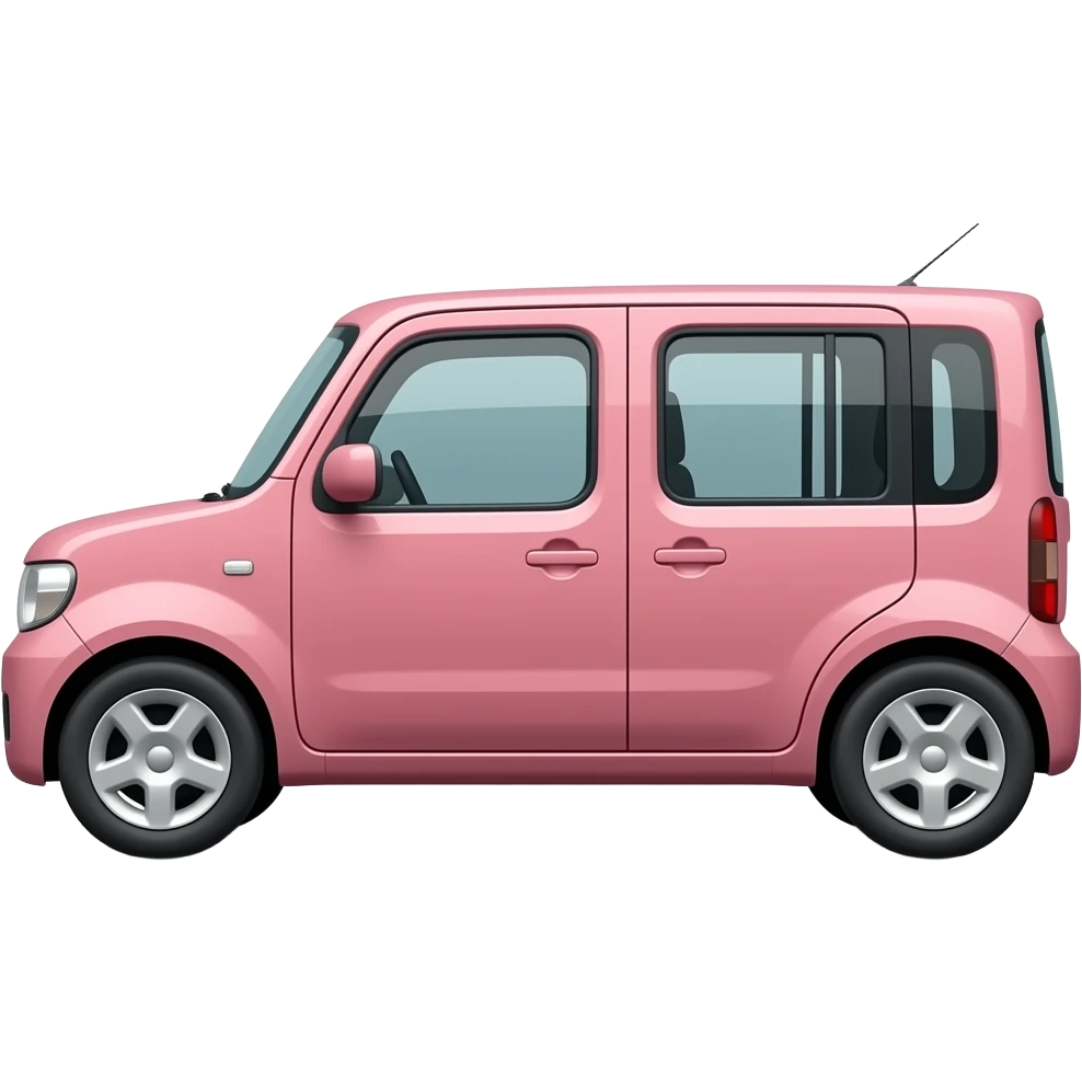Pink  nissan cube z11 side and nore emoji