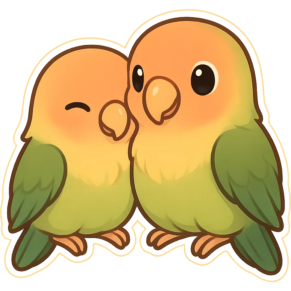 cute pair of lovebirds  emoji
