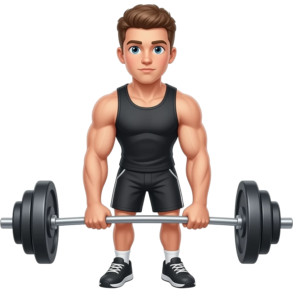 strong  boy 16 years body building emoji