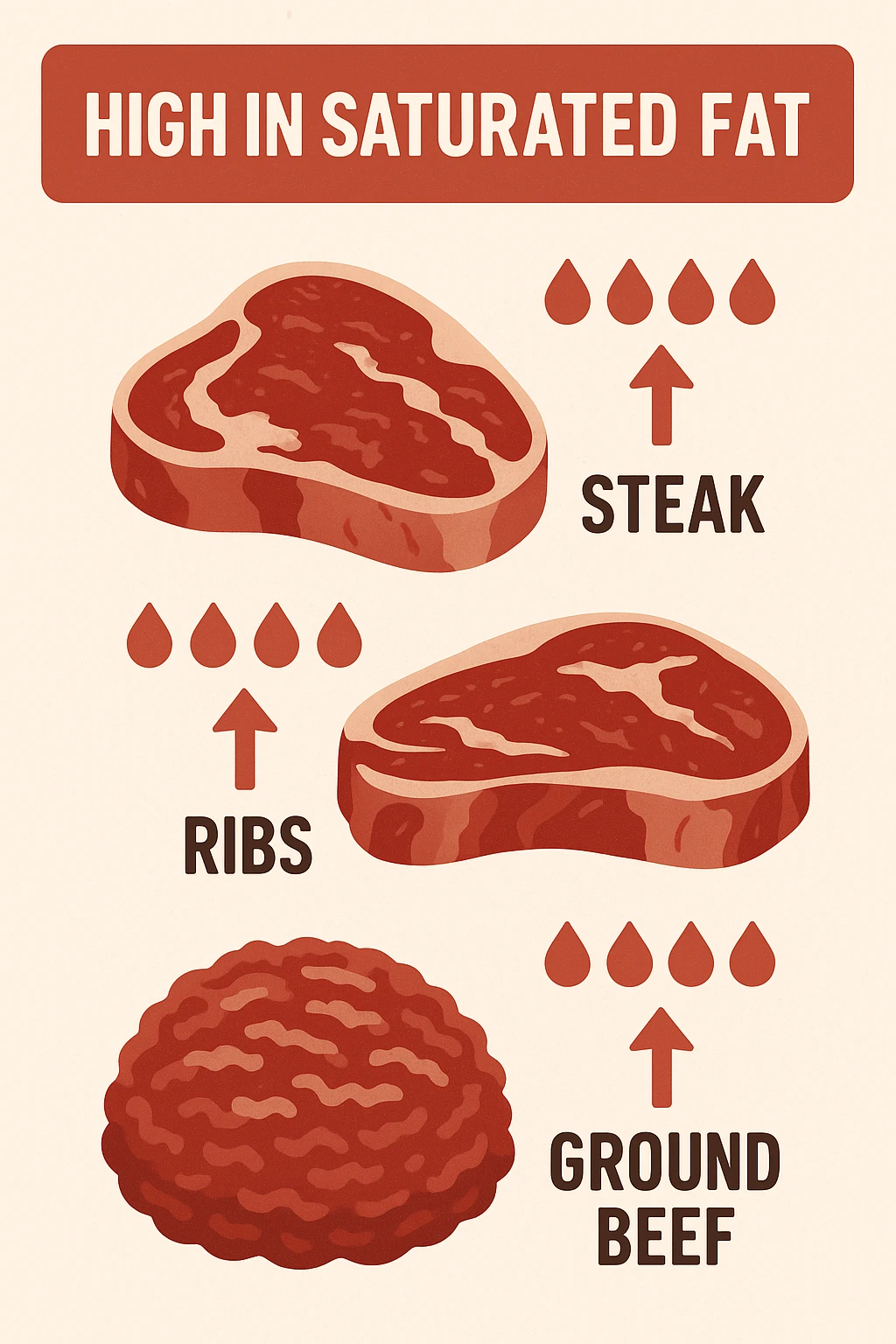 grassi saturi carne rossa emoji