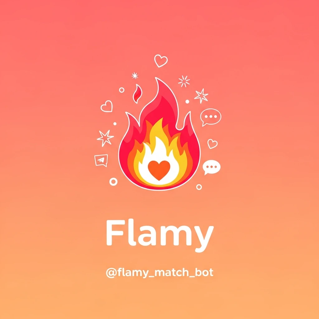 у меня в телеграме есть бот для знакомств Flamy. Иконку бота прикрепил. мне нужно рекламное изображение для постов в тг
id бота: @flamy_match_bot emoji