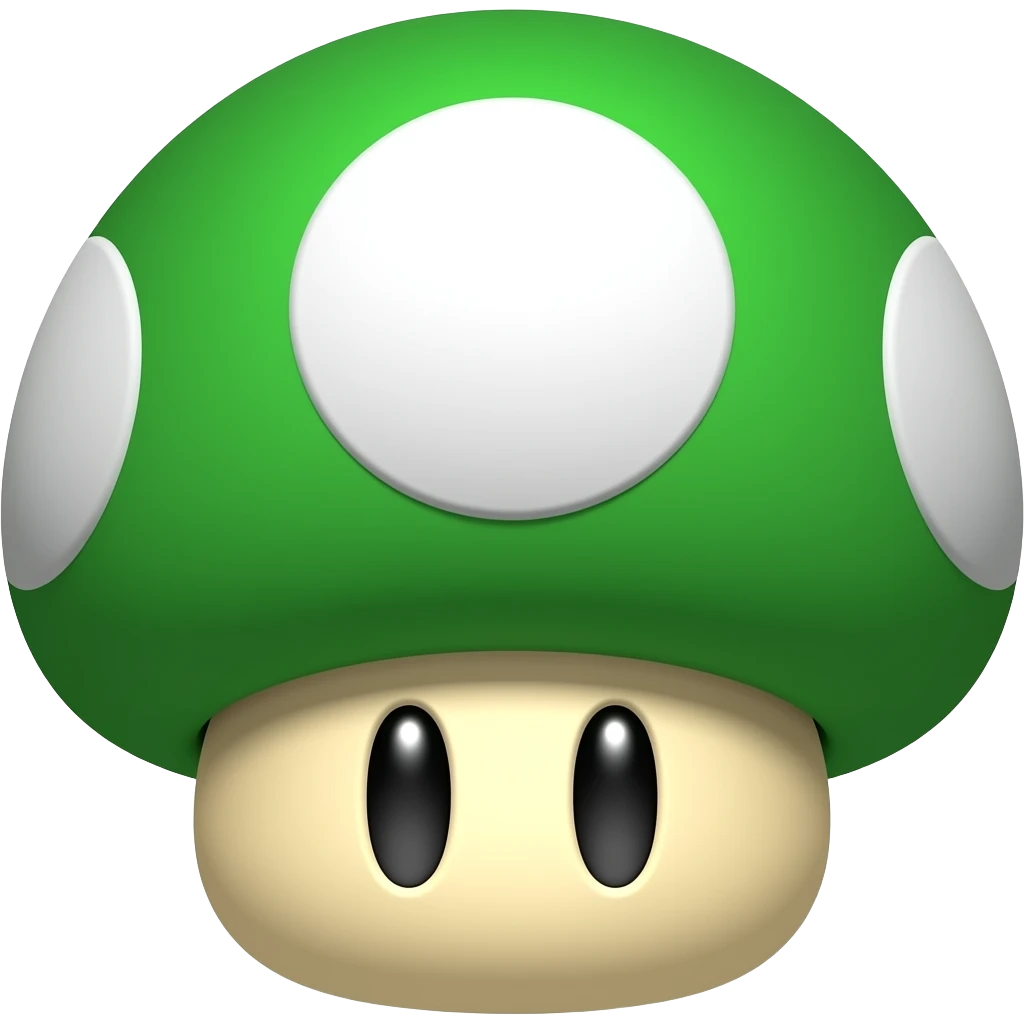 power-up mushroom Mario” emoji
