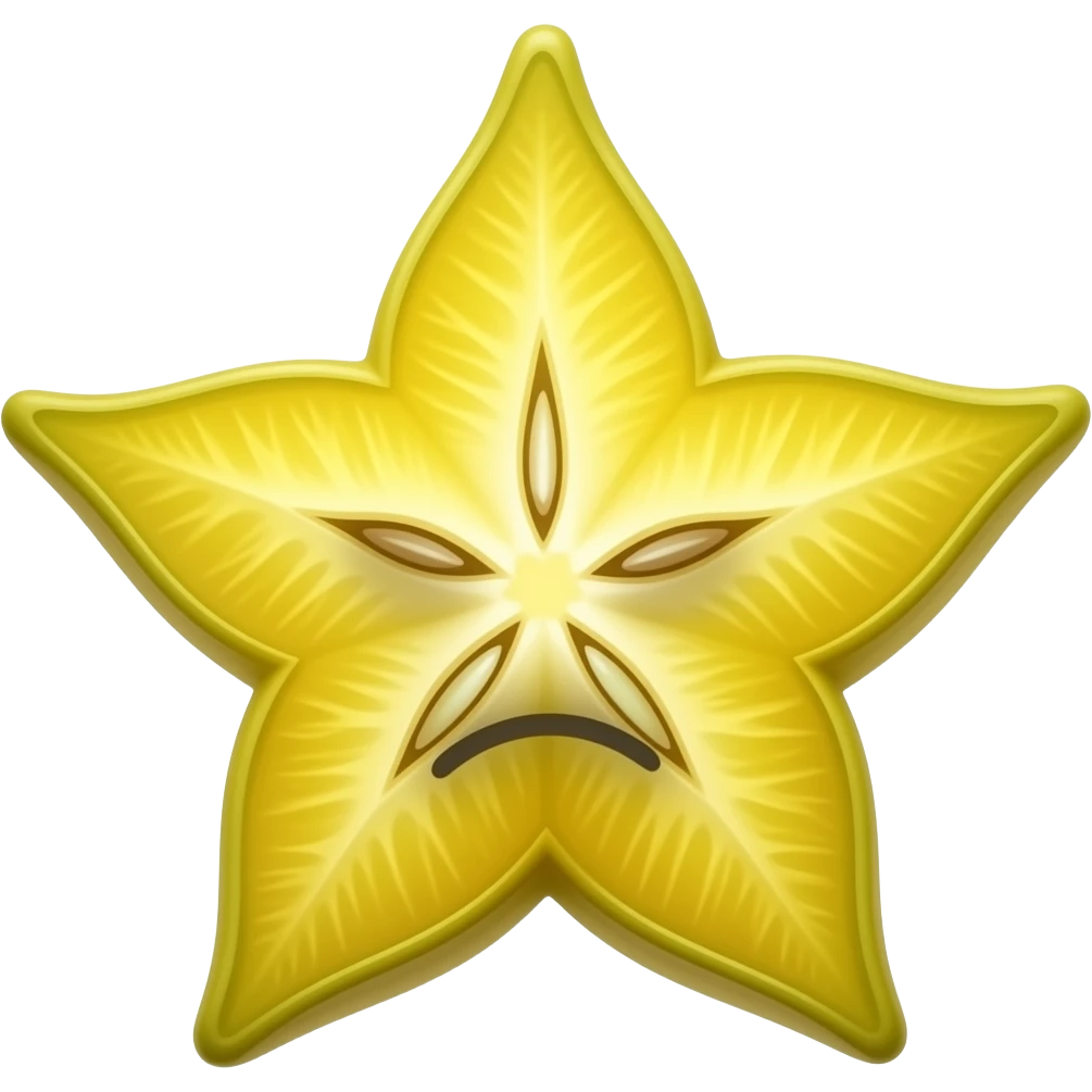 Sad ripen starfruit emoji