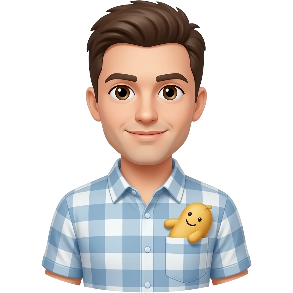 person with bean bag chair tucked into shirt emoji