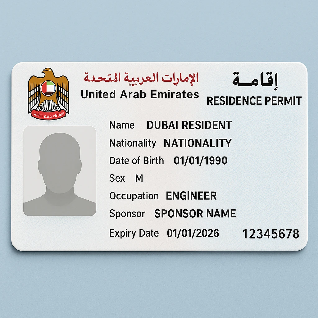 Dubai Residence Permit Card emoji