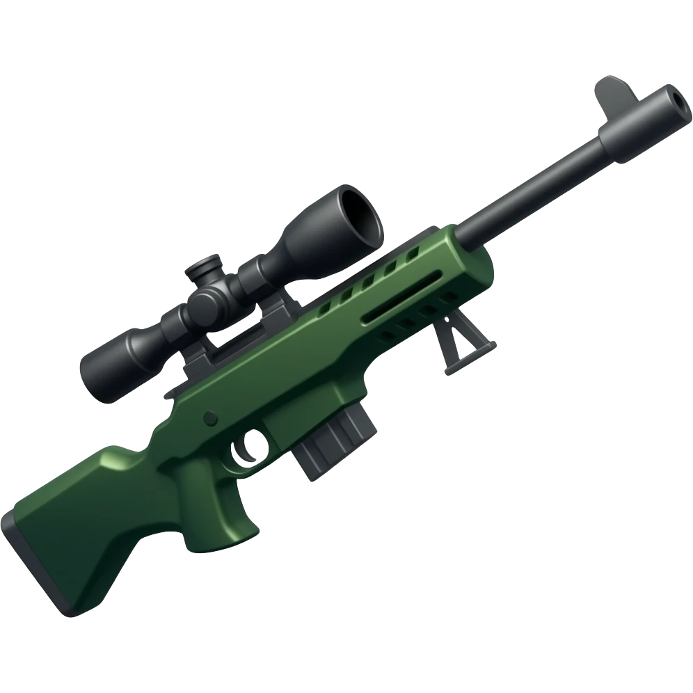 Dark green Sniper gun  from Roblox rivals emoji