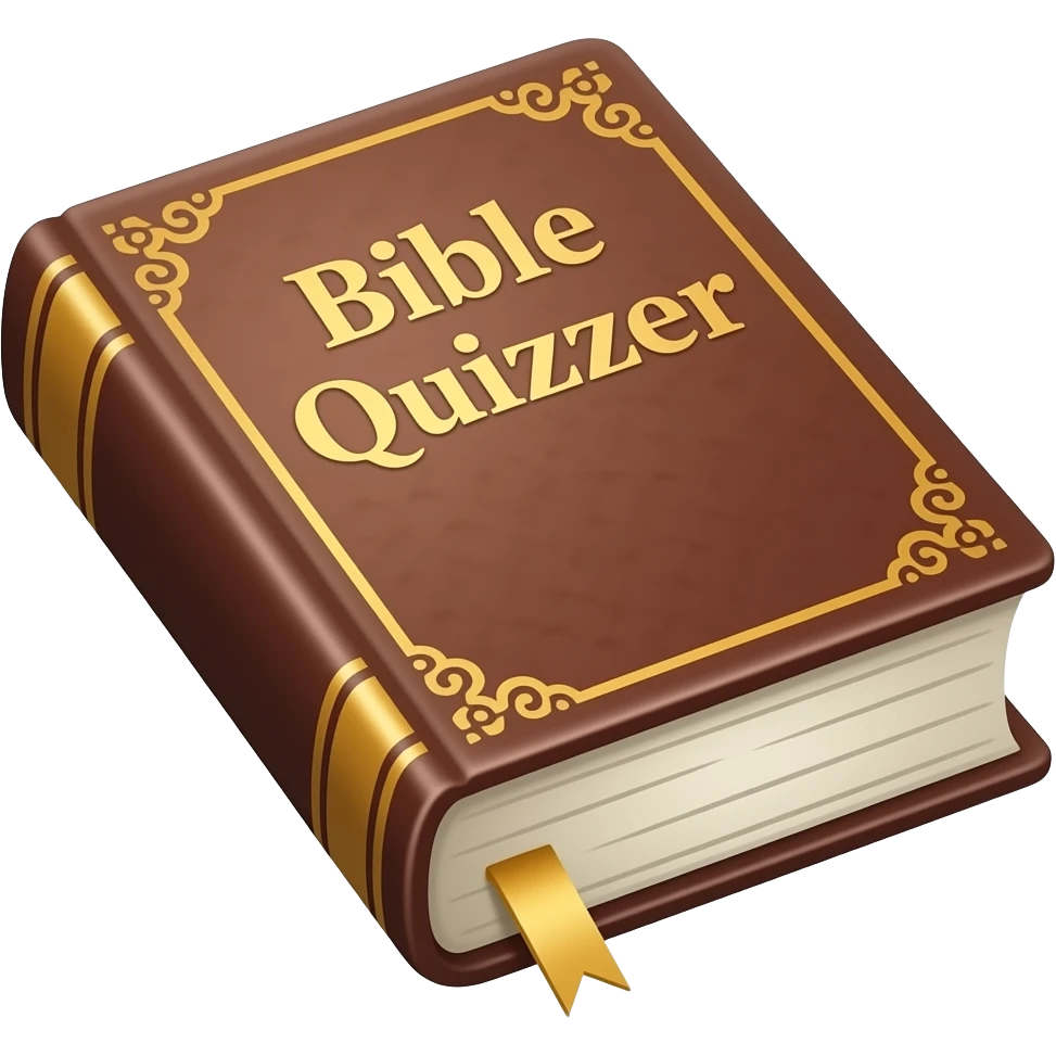 a bible that says bible quizzer on the cover emoji