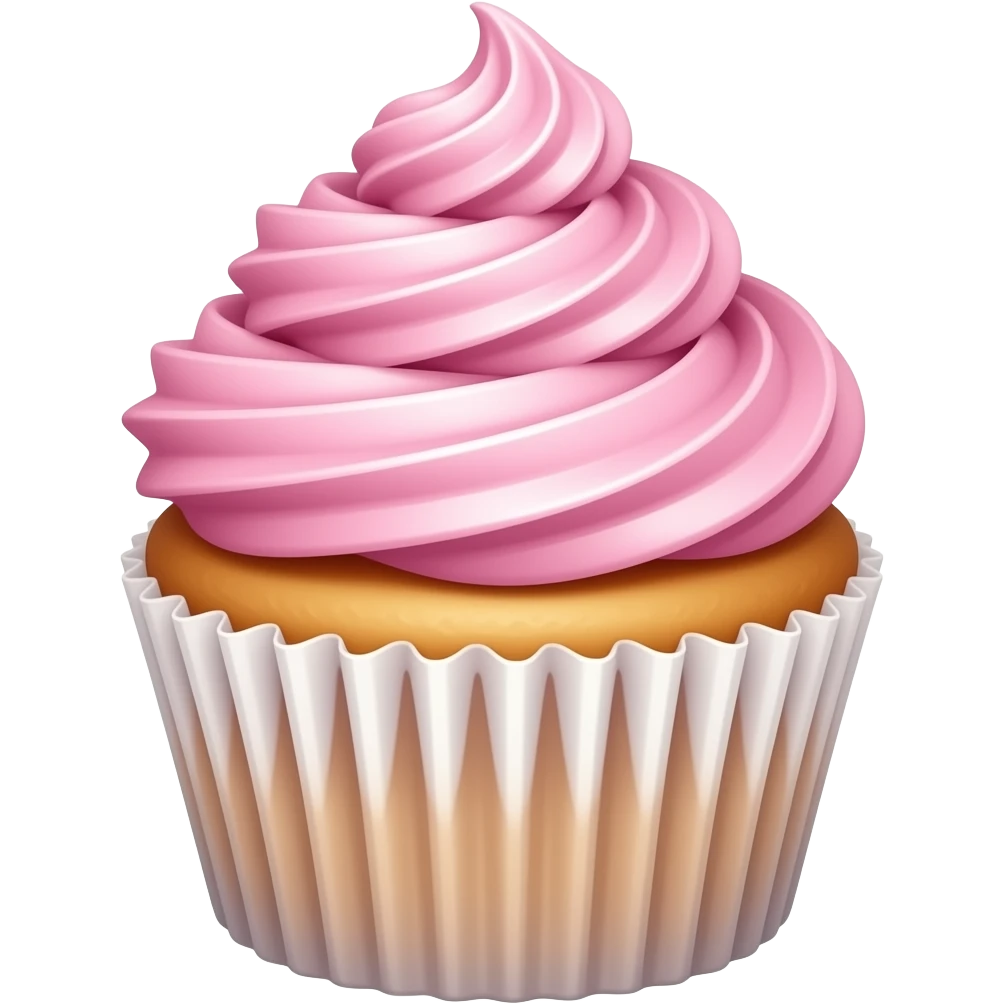 Cupcake with pink icing emoji