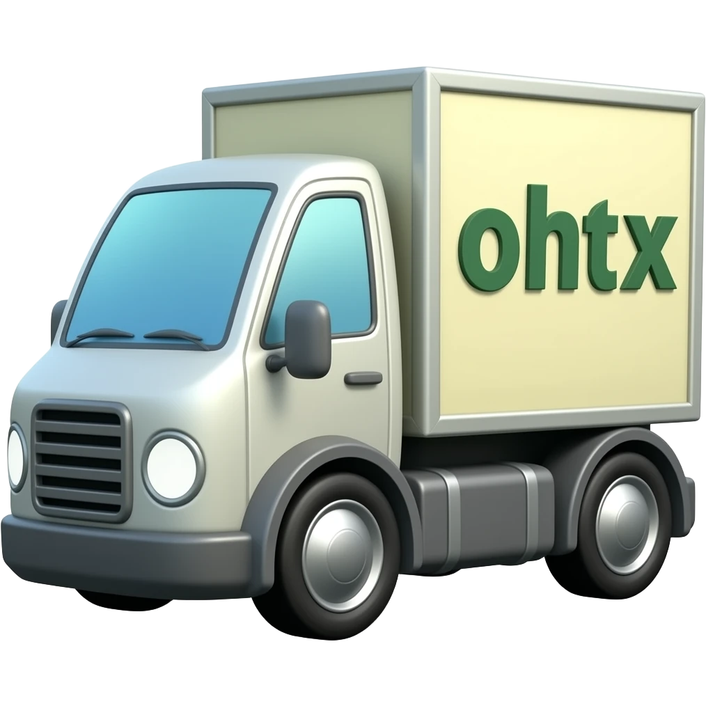 Delivery robot truck shape emoji