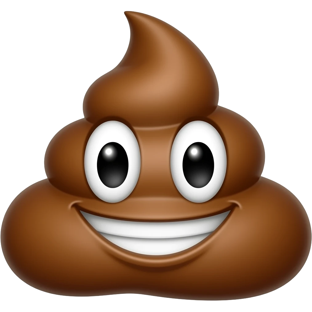 Un caca qui fait un autre caca emoji