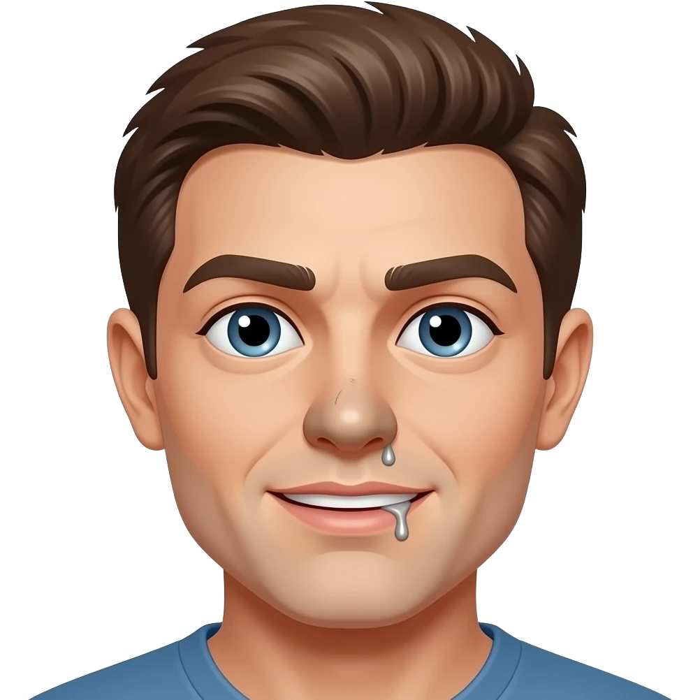 Fa mi un emoji in care i curg mucii din nas si balele din gura emoji