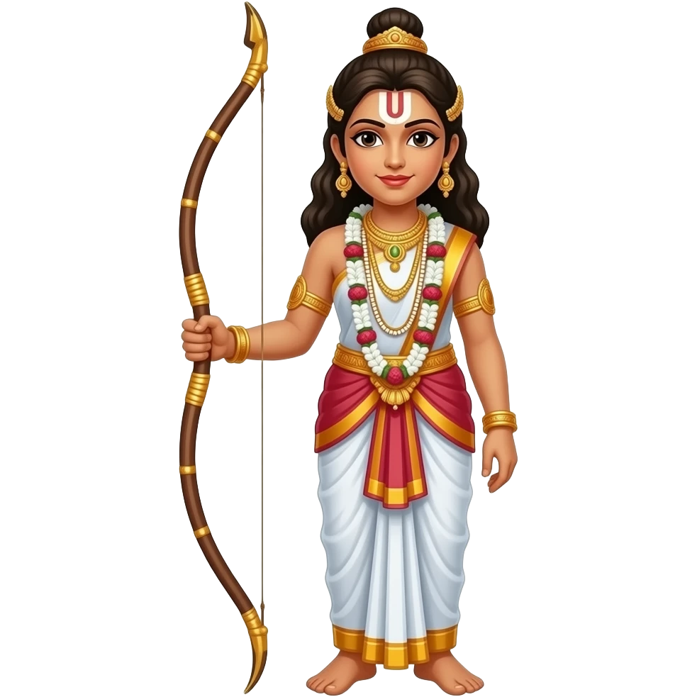 sita ramulu with arrow  full standing pic with varamala emoji