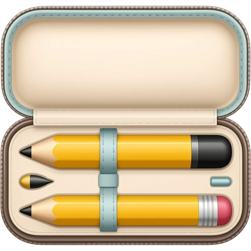 pen and pencil in a pencil case emoji