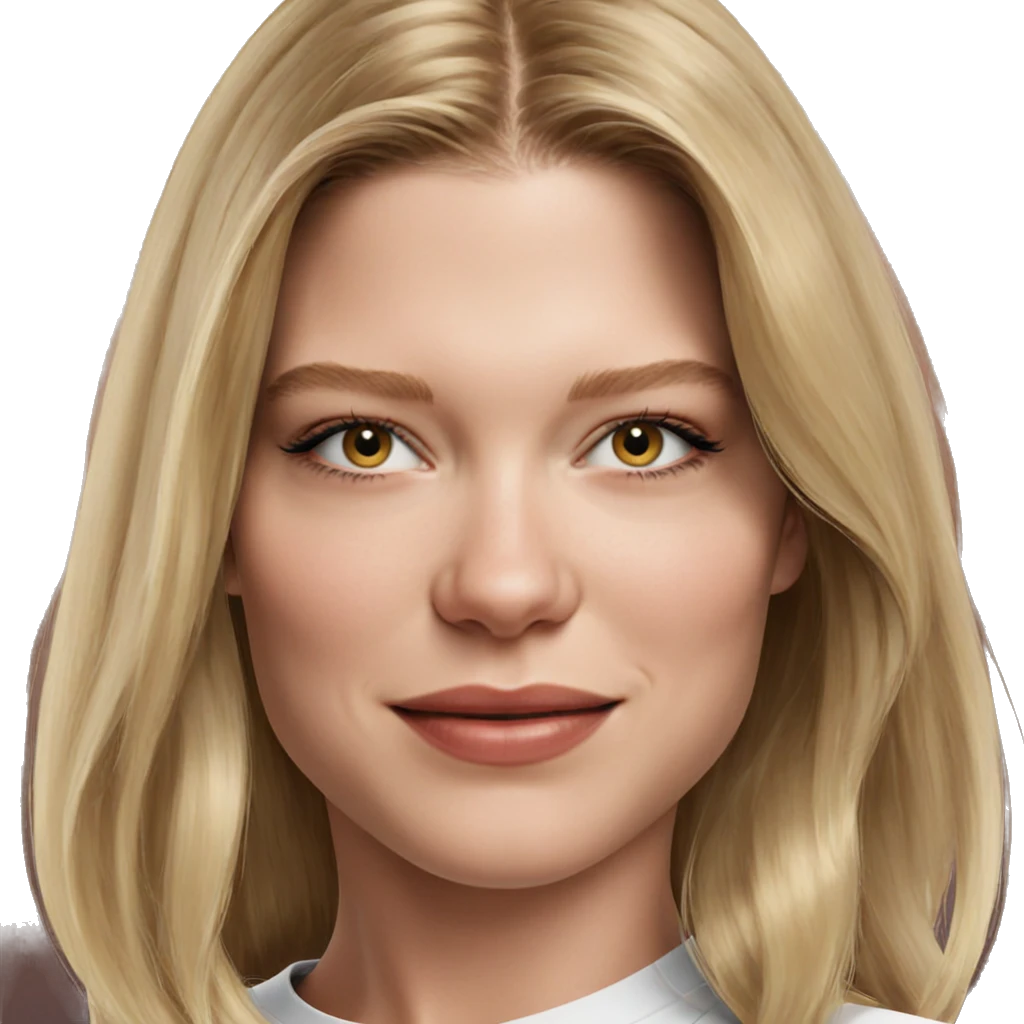 realistic portrait of blonde girl emoji