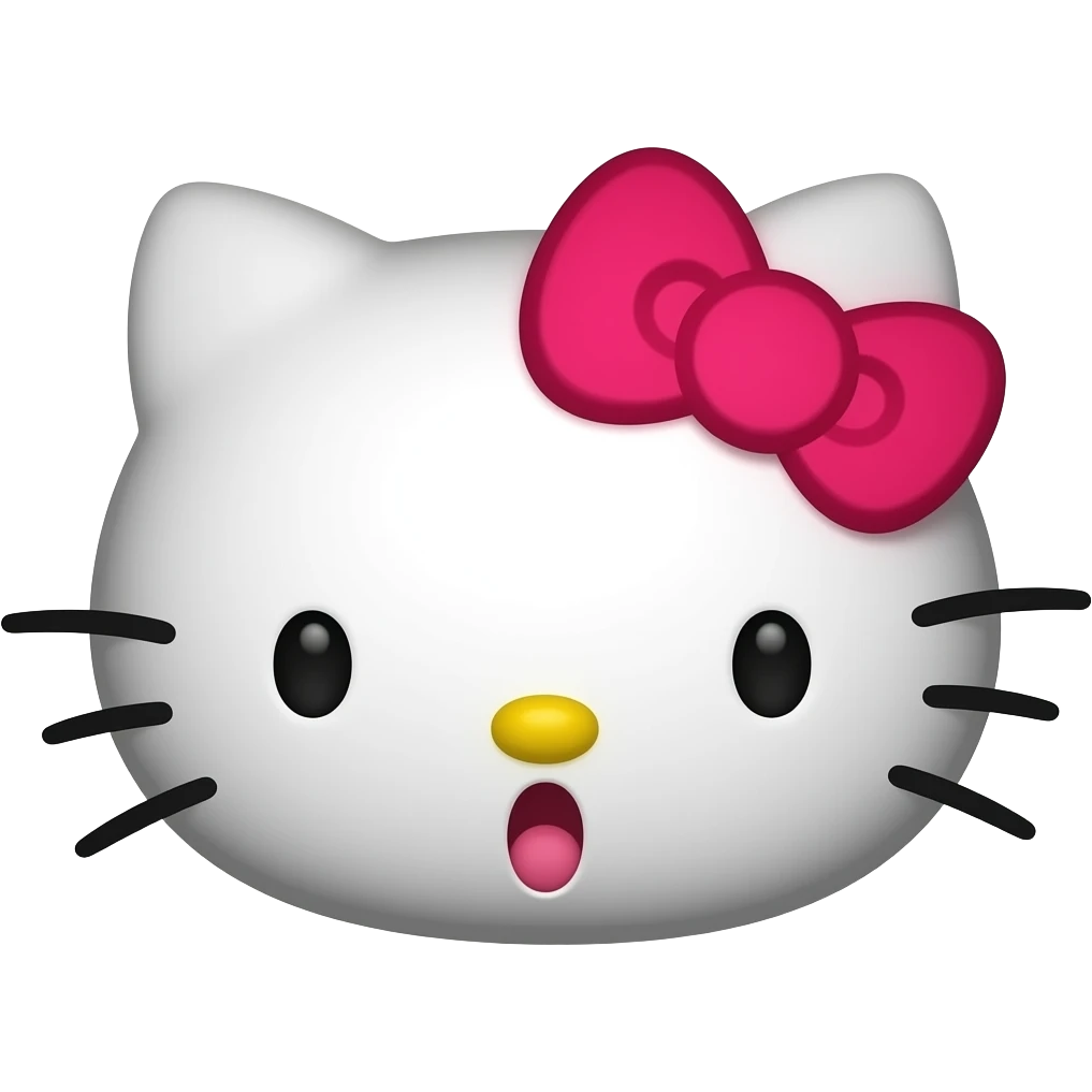 hello Kitty with the mouth emoji