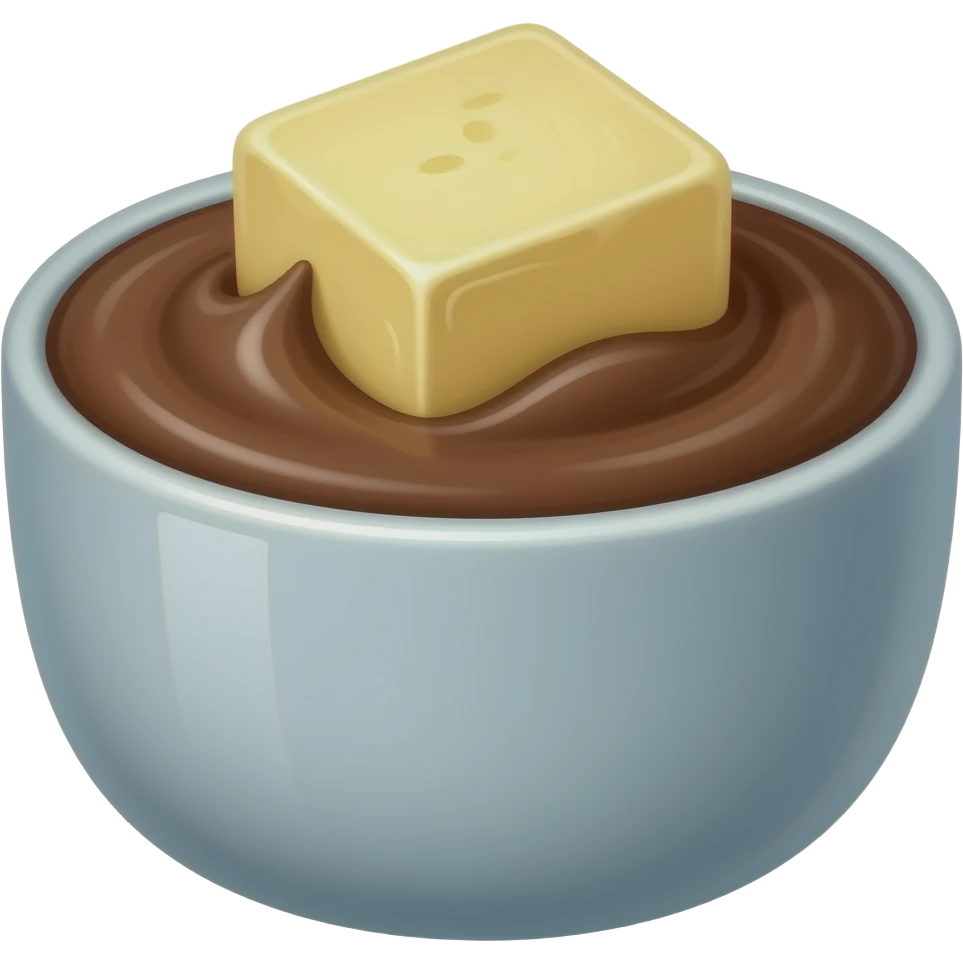 mixing butter and chocolate emoji