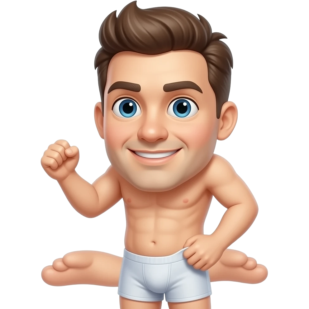 person without underwear nor pants masturbating emoji