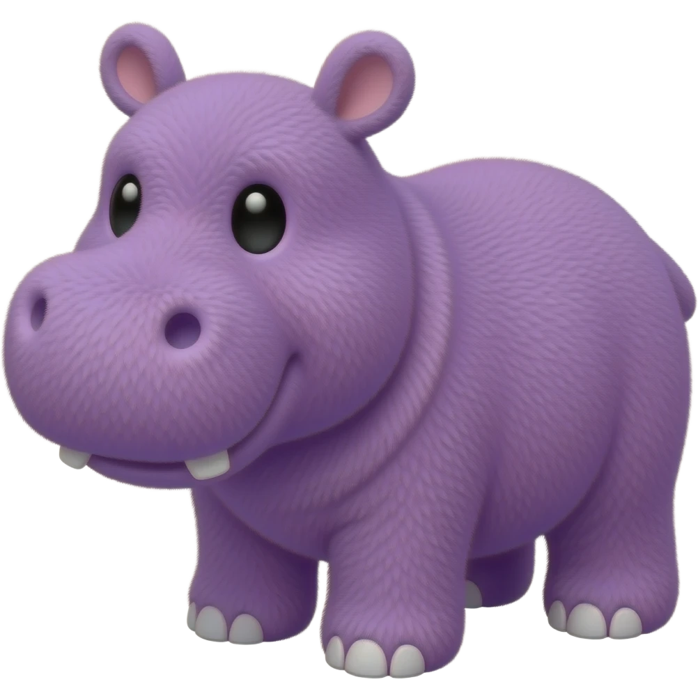 purple stuffed hippo emoji