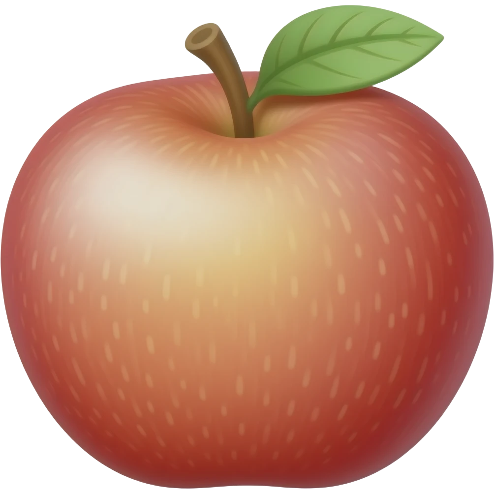 emoji check apple de couleur rose/orangé emoji