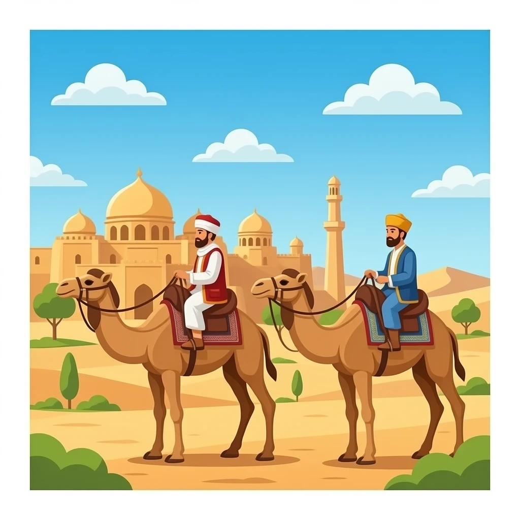 this city was a stop on the Silk Road. Central Asian merchants came here on camelback emoji
