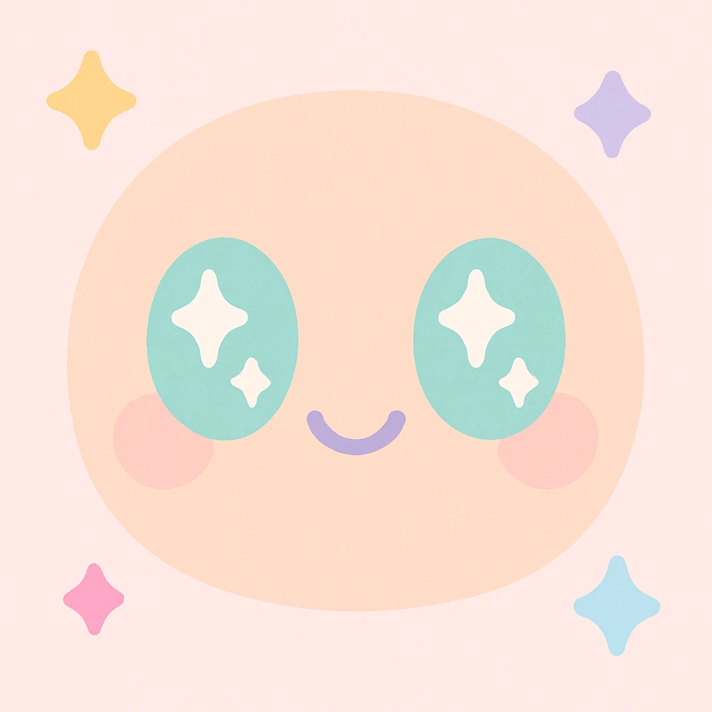 happy face with glitters emoji