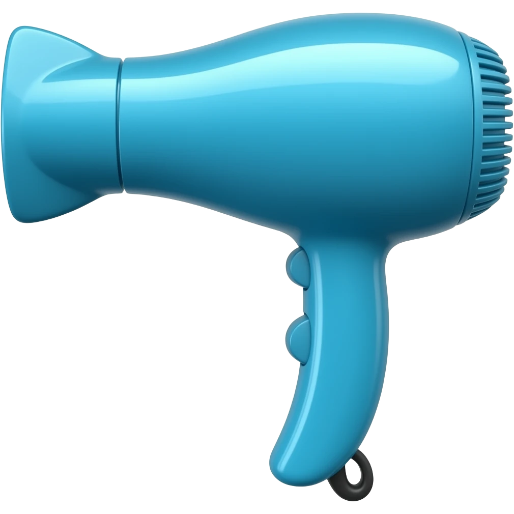 Hair dryer blue emoji