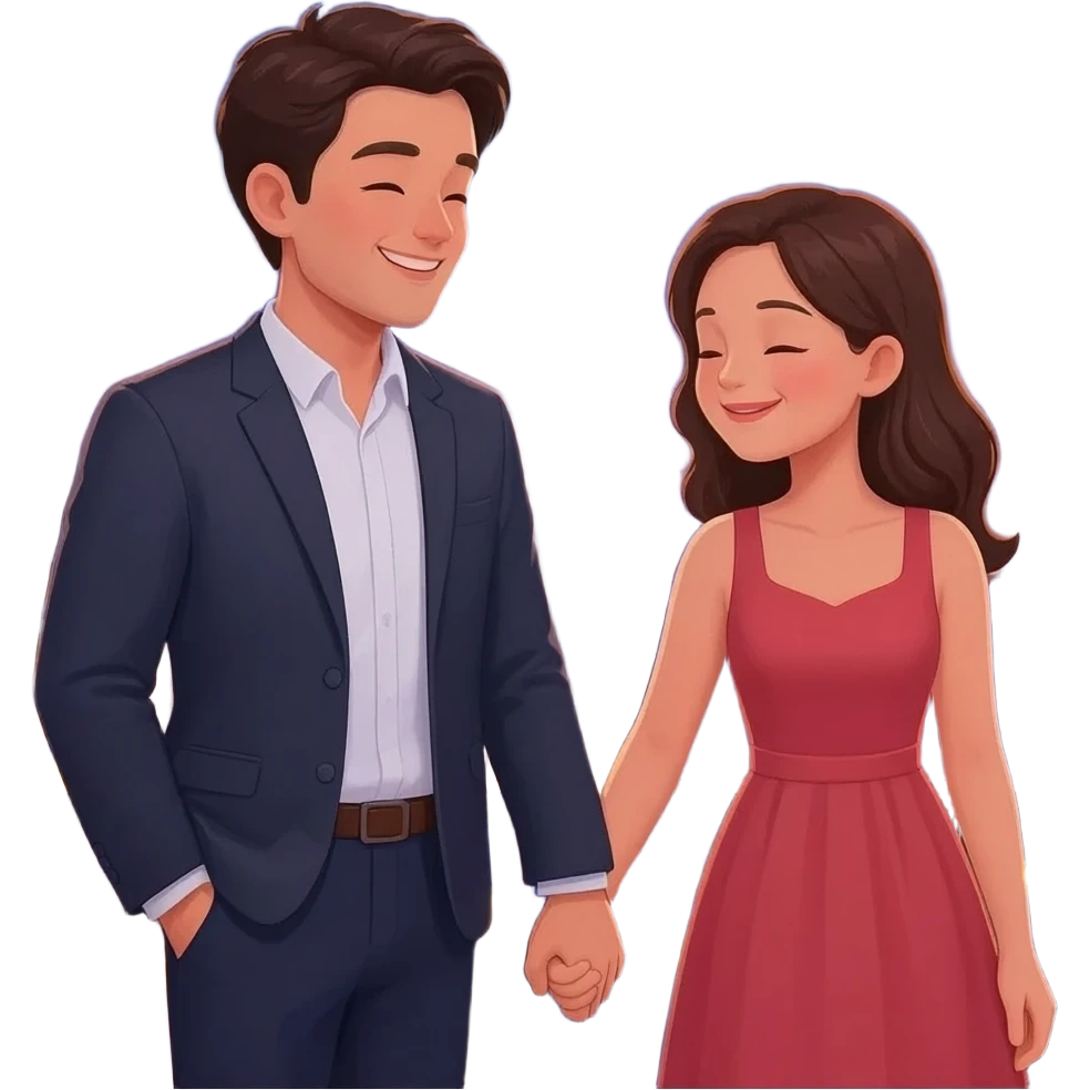 a romatic couple on a date emoji