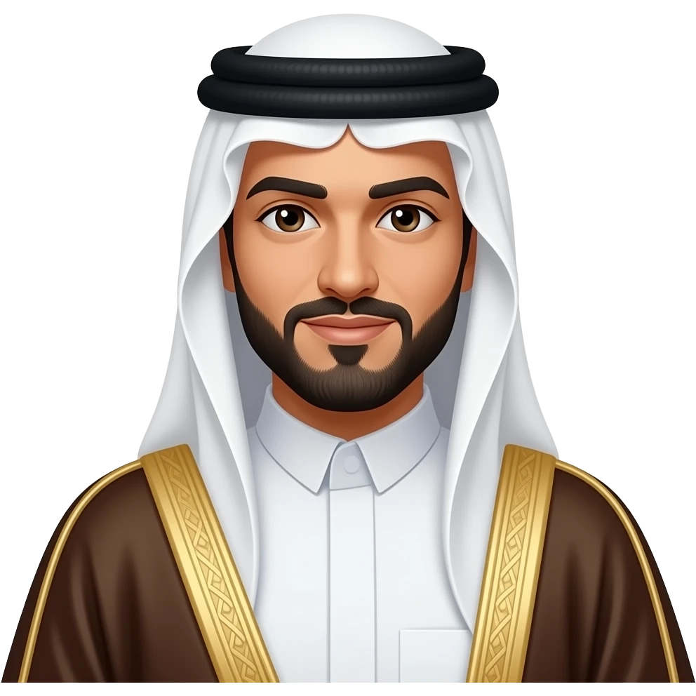 Kuwait man wearing traditional clothes emoji
