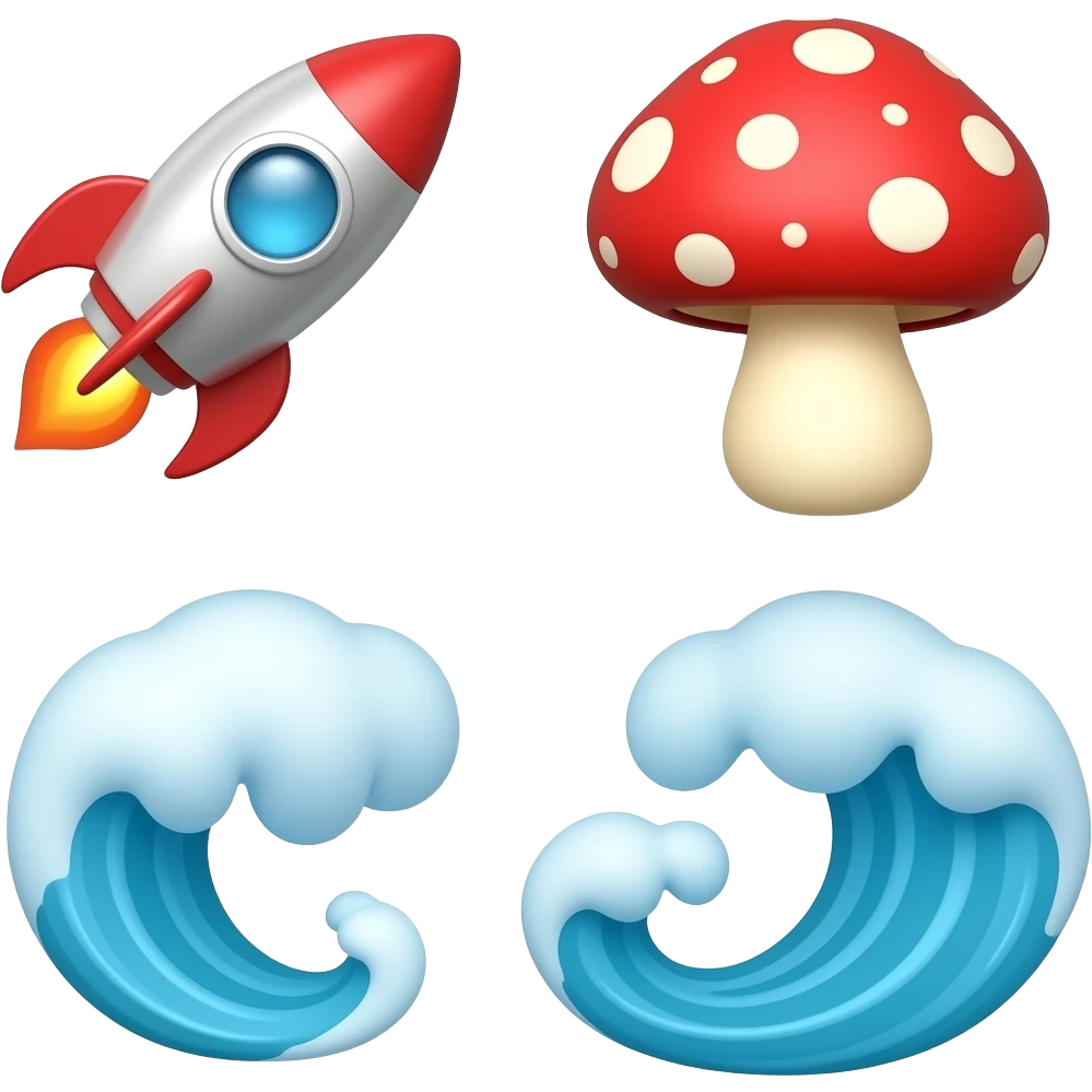 🚀 🍄 🌊 emoji