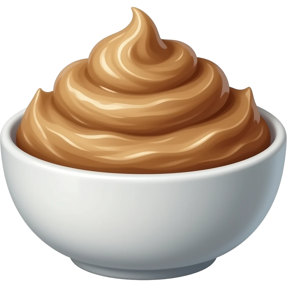 bowl of mashed brown beans paste emoji