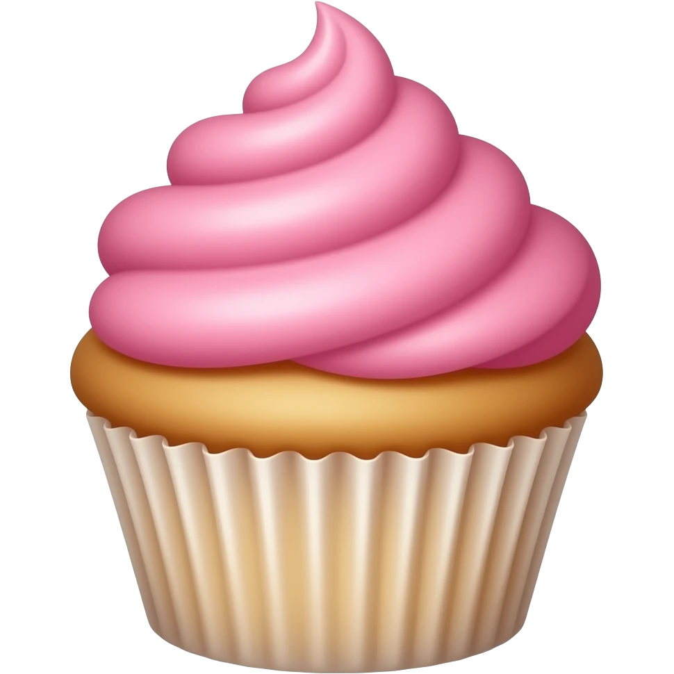 Cupcake with pink icing emoji