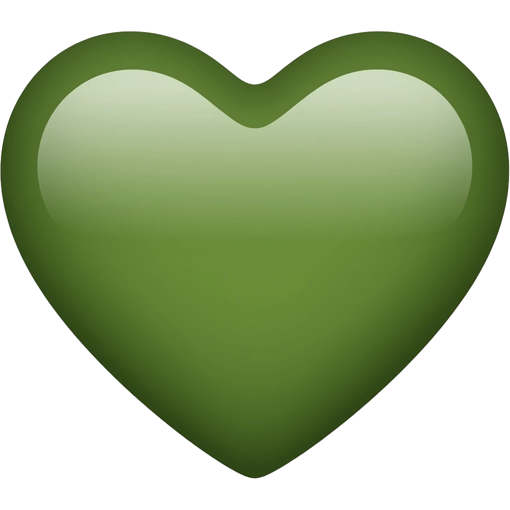 heart is dark olive green emoji