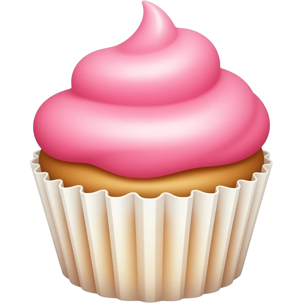 Cupcake with pink icing emoji