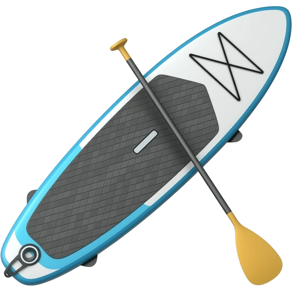 Keep the rest of the image as is but make the paddle board 30% longer emoji