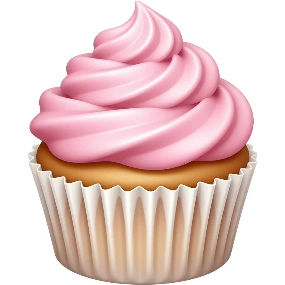 Cupcake with pink icing emoji