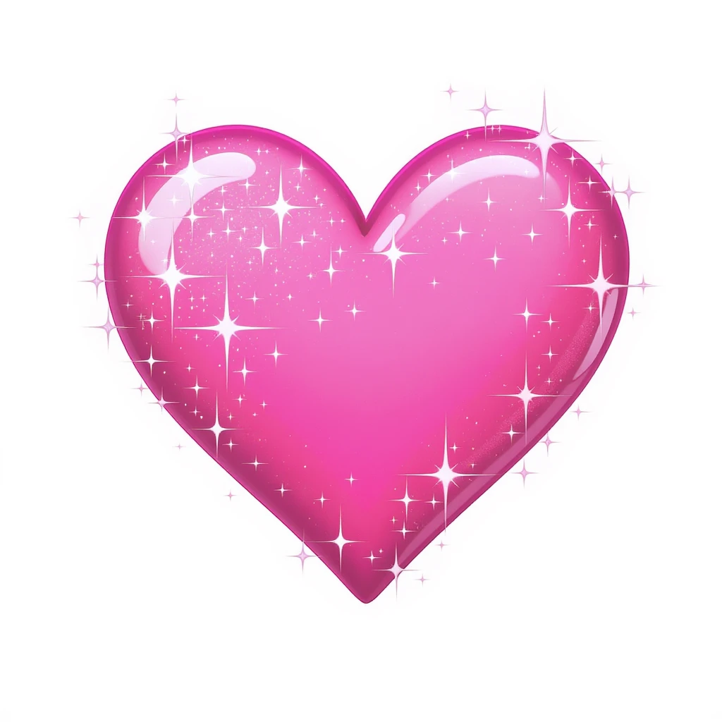 pink heart emoji with sparkles emoji