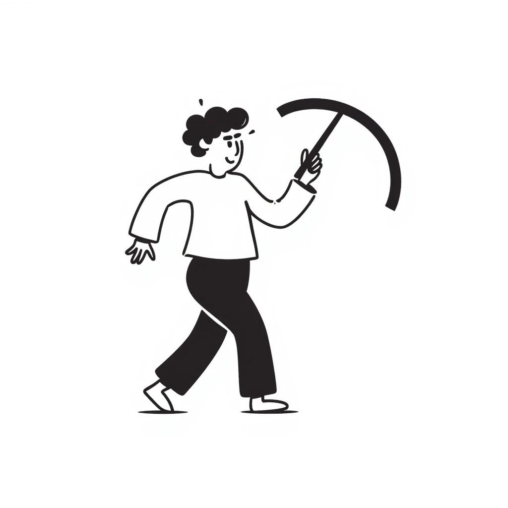 pole vaulting athlete icon or emoji hand drawn doodle style emoji