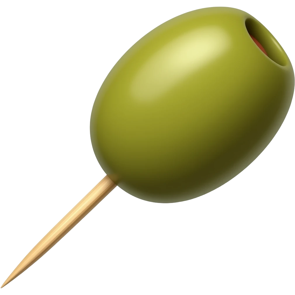 olive on a toothpick emoji