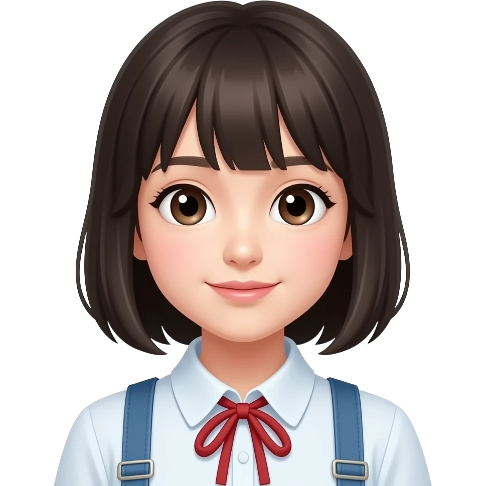 beautiful big eyed japanese girl emoji