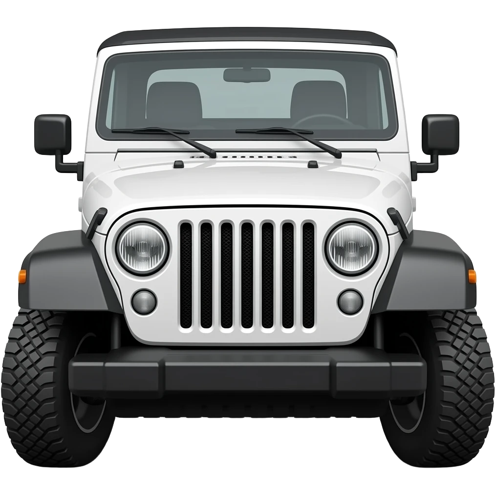 CY 442 Jeep Wrangler 2021 white with blavk roof and black vendors. Unlimitef( 5doors) emoji