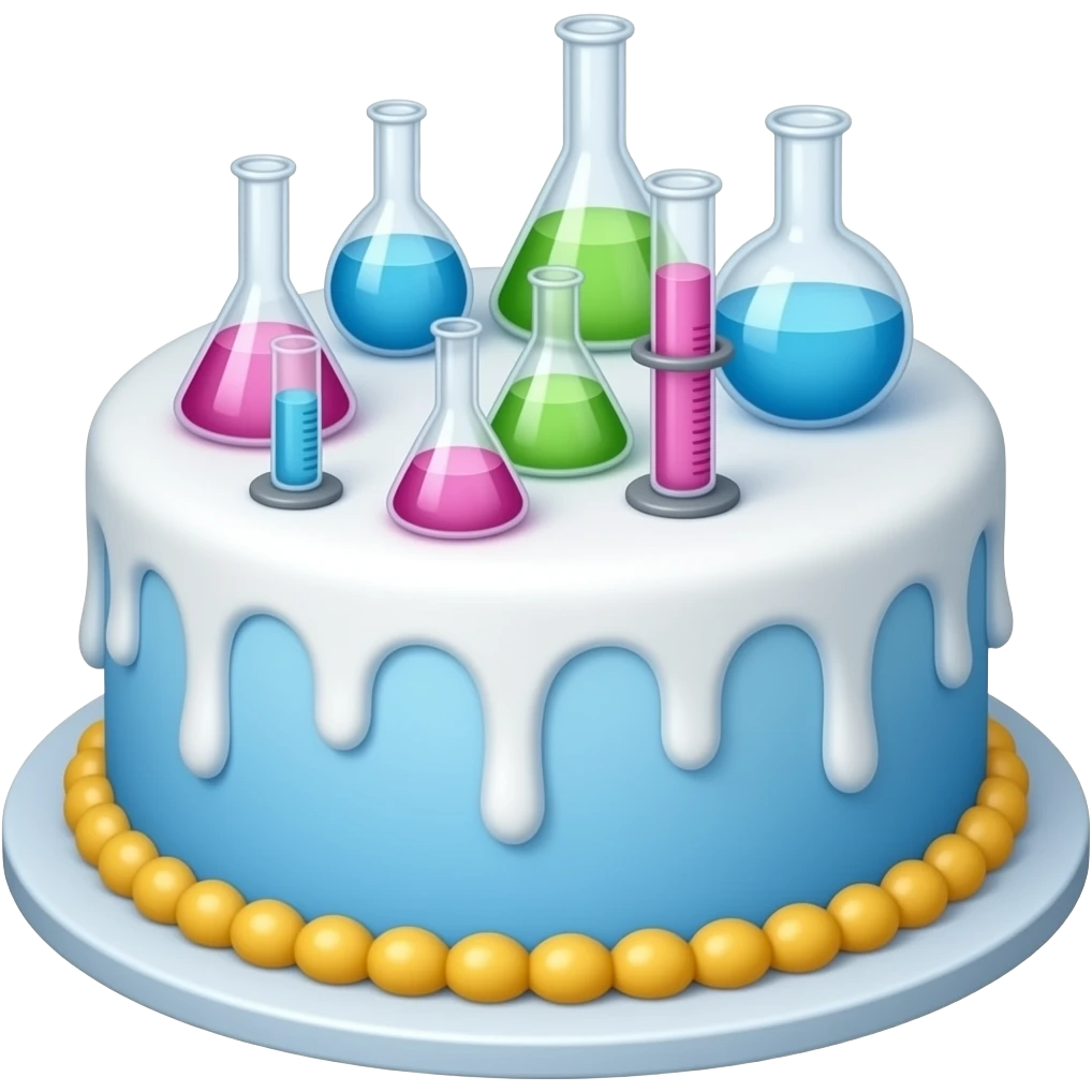 SCIENCE BIRTHDAY CAKE emoji