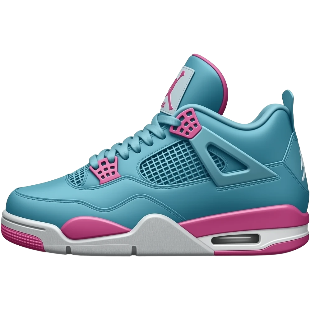 Make blue teal and pink Jordan 4’s for a man emoji