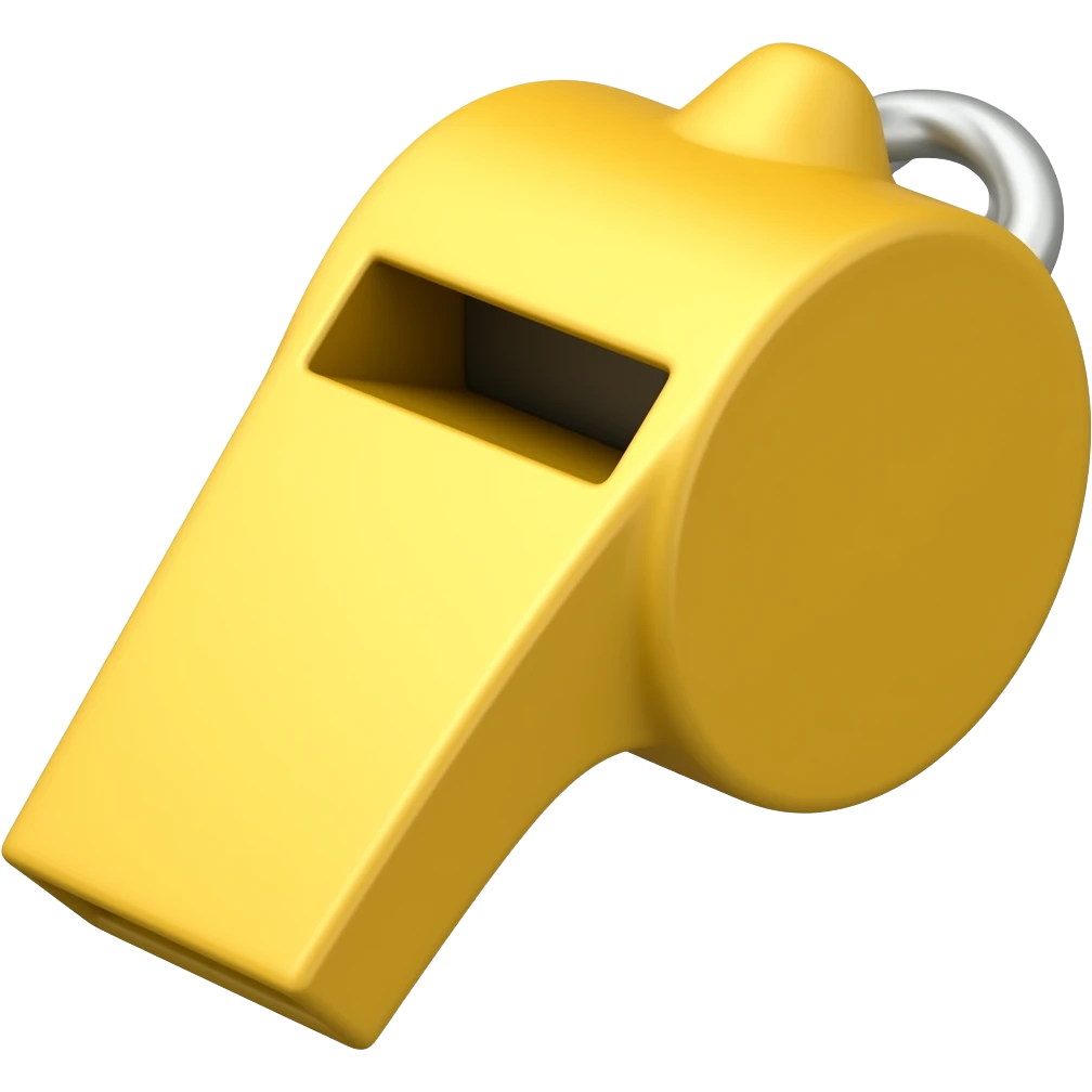 yellow whistle emoji